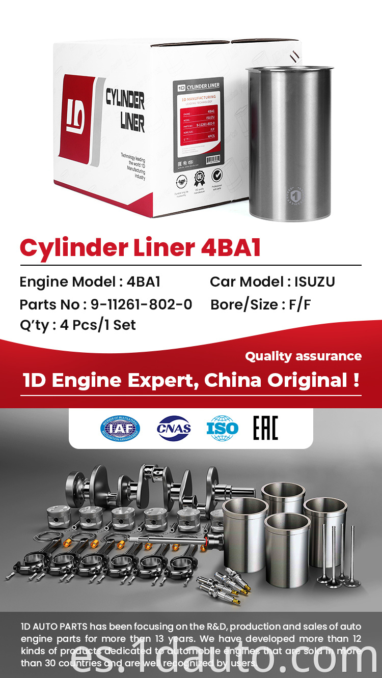 Original Engine Cylinder Liner for Isuzu 4BA1 